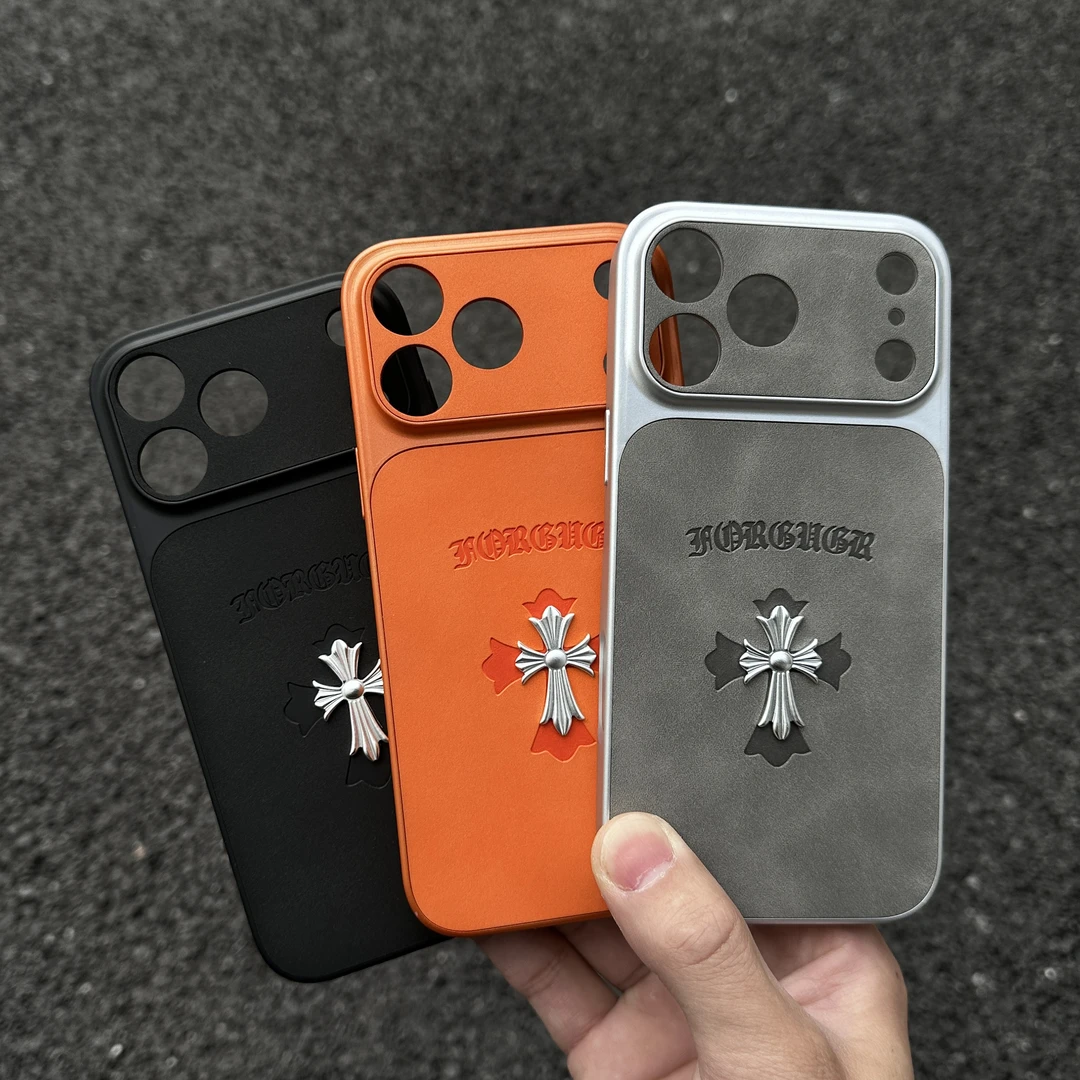 潮牌十字架适用苹果17ProMax全包16pro高级感防摔iPhone15p手机壳