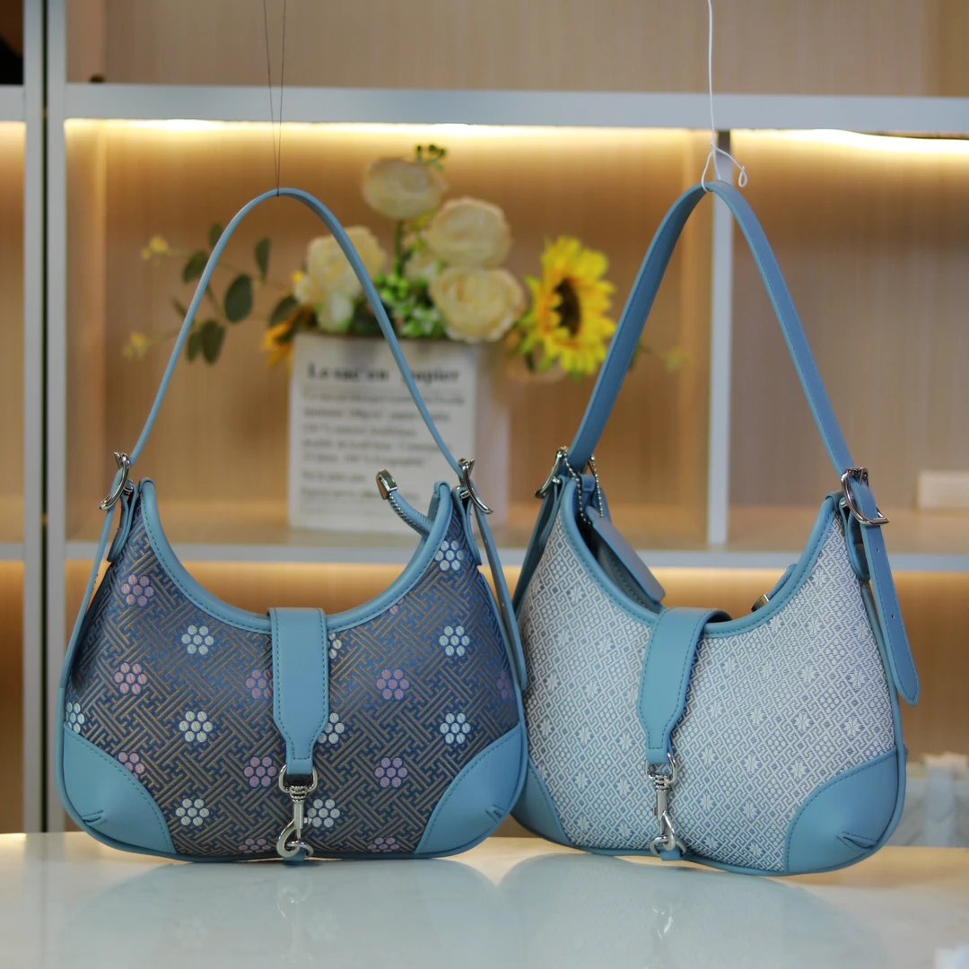 【工美】广西非遗壮锦包月亮包女士腋下包斜跨手提包民族风高级轻奢