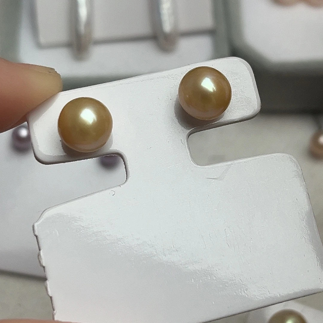 耳饰淡水珍珠银S925镶嵌