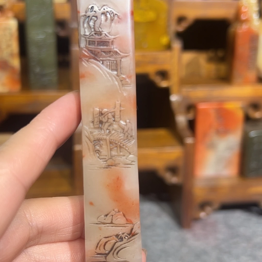 寿山石印石寿山石是山山水水