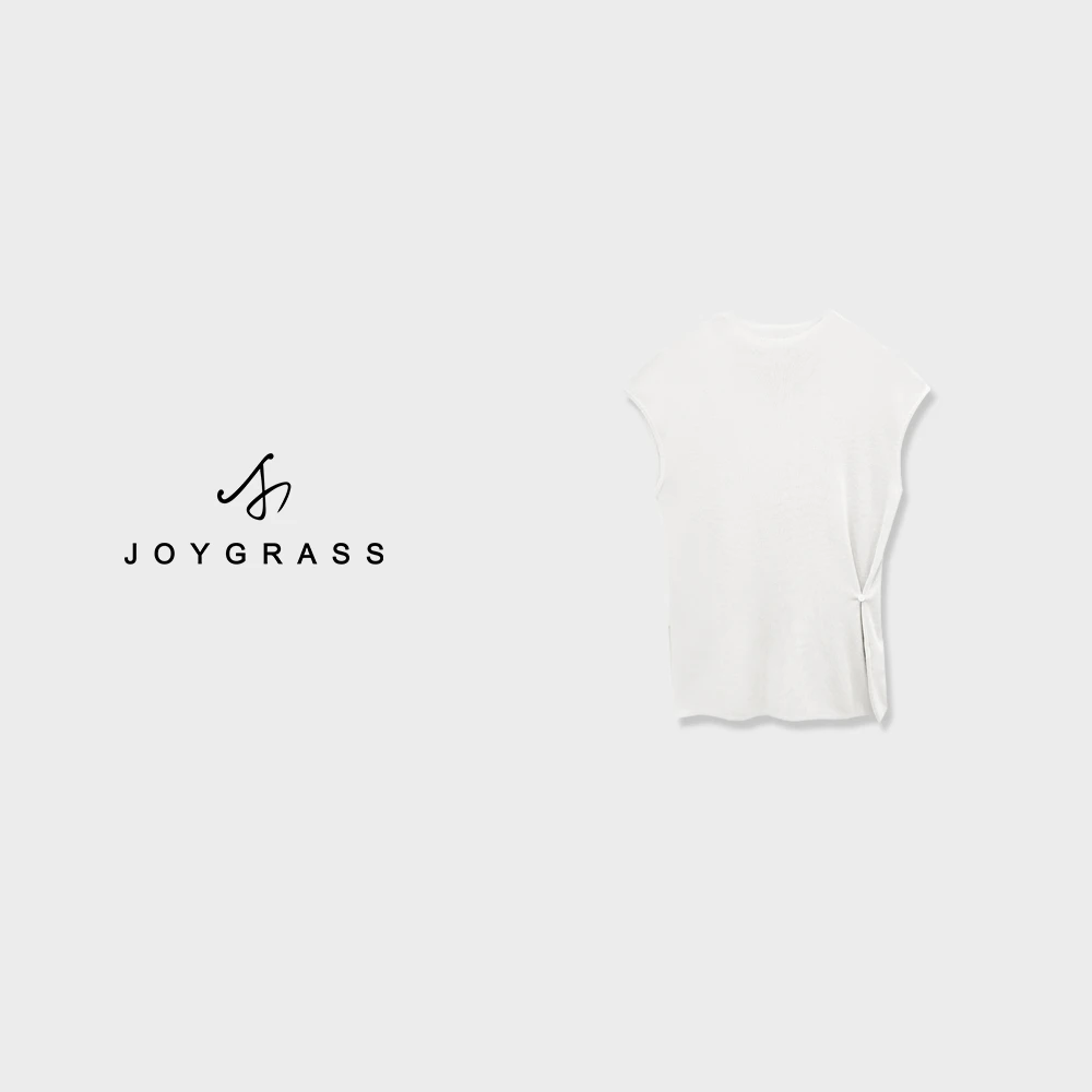 AJOYGRASS【雾结云裳】 侧系结无袖针织上衣 Z-05567