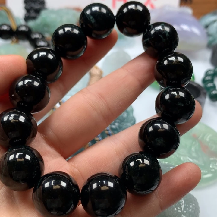 翡翠颈饰未镶嵌保真天然A货翡翠