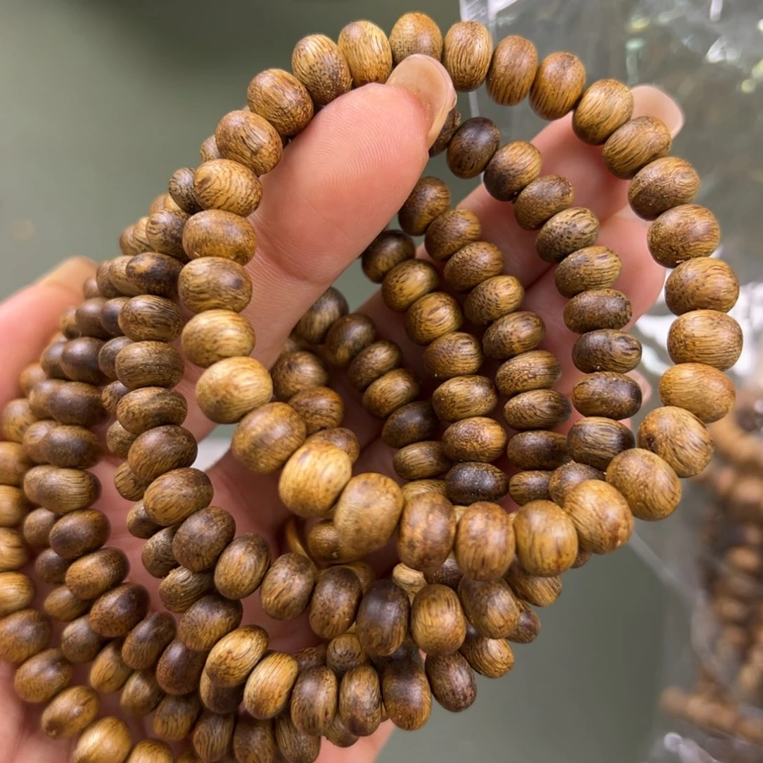 沉香手串海南老白棋树钉卡8/5g单圈多样性发一