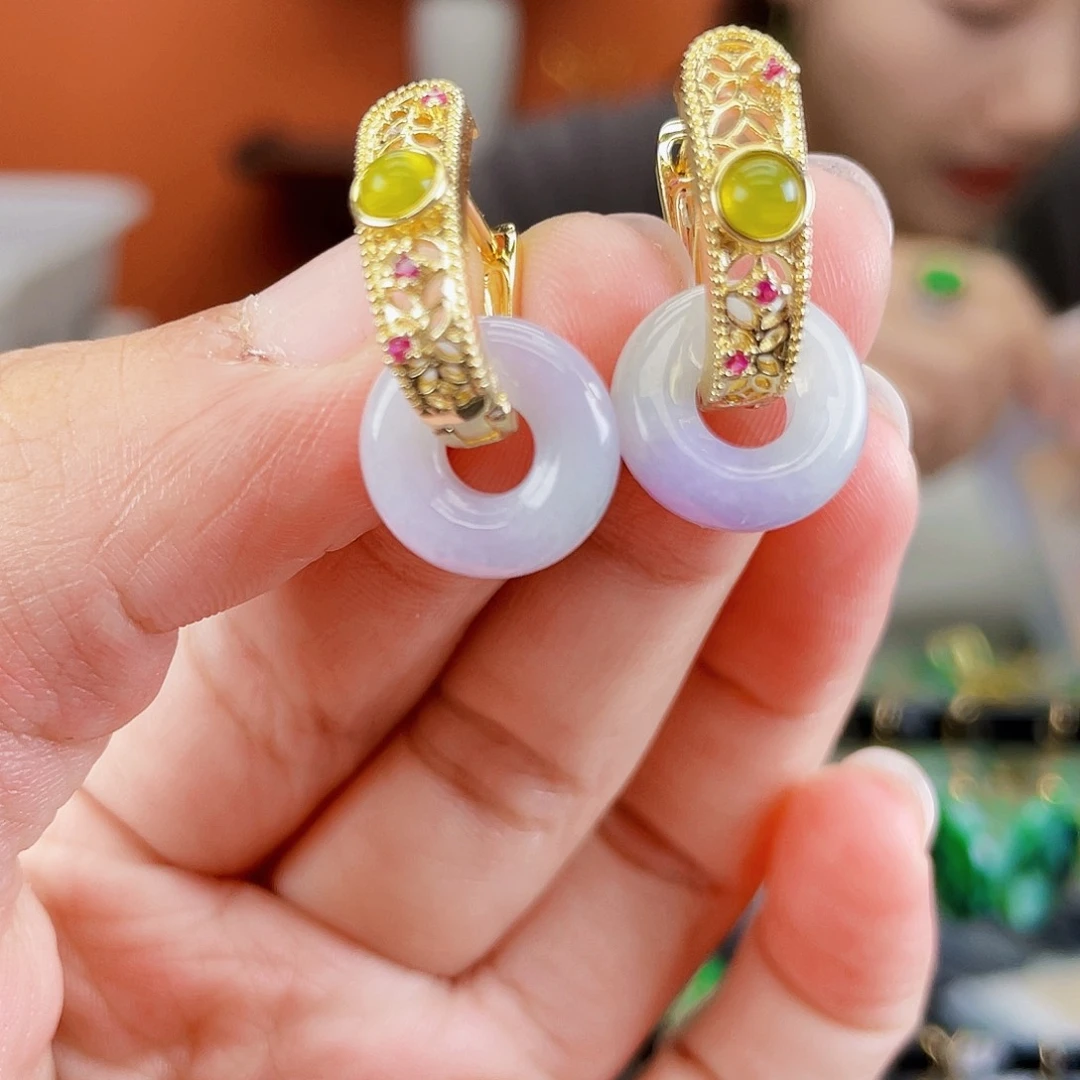 未镶嵌翡翠耳饰饰品