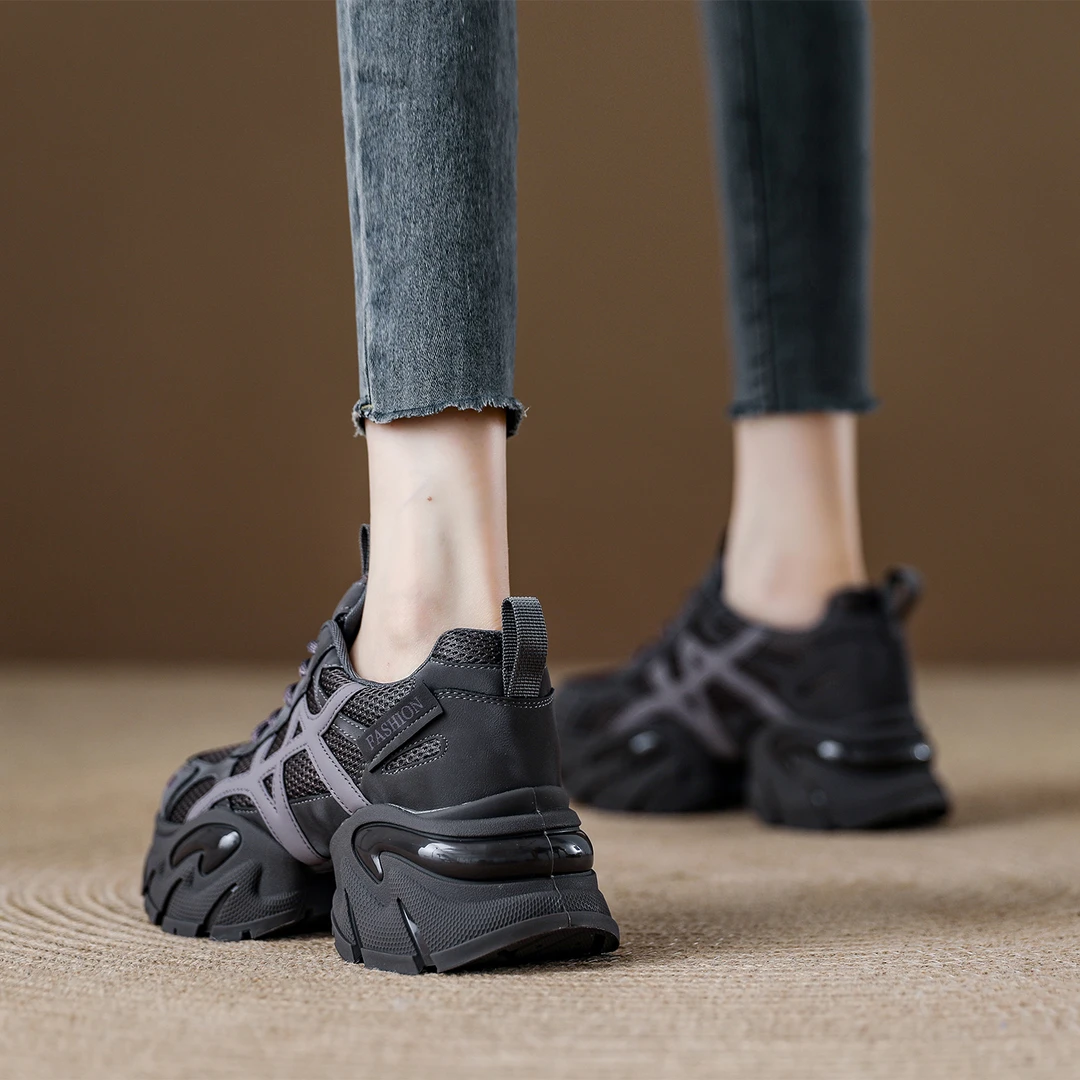 增高老爹鞋女2025年秋季新款女鞋厚底司机舒适跑步休闲百搭运动鞋
