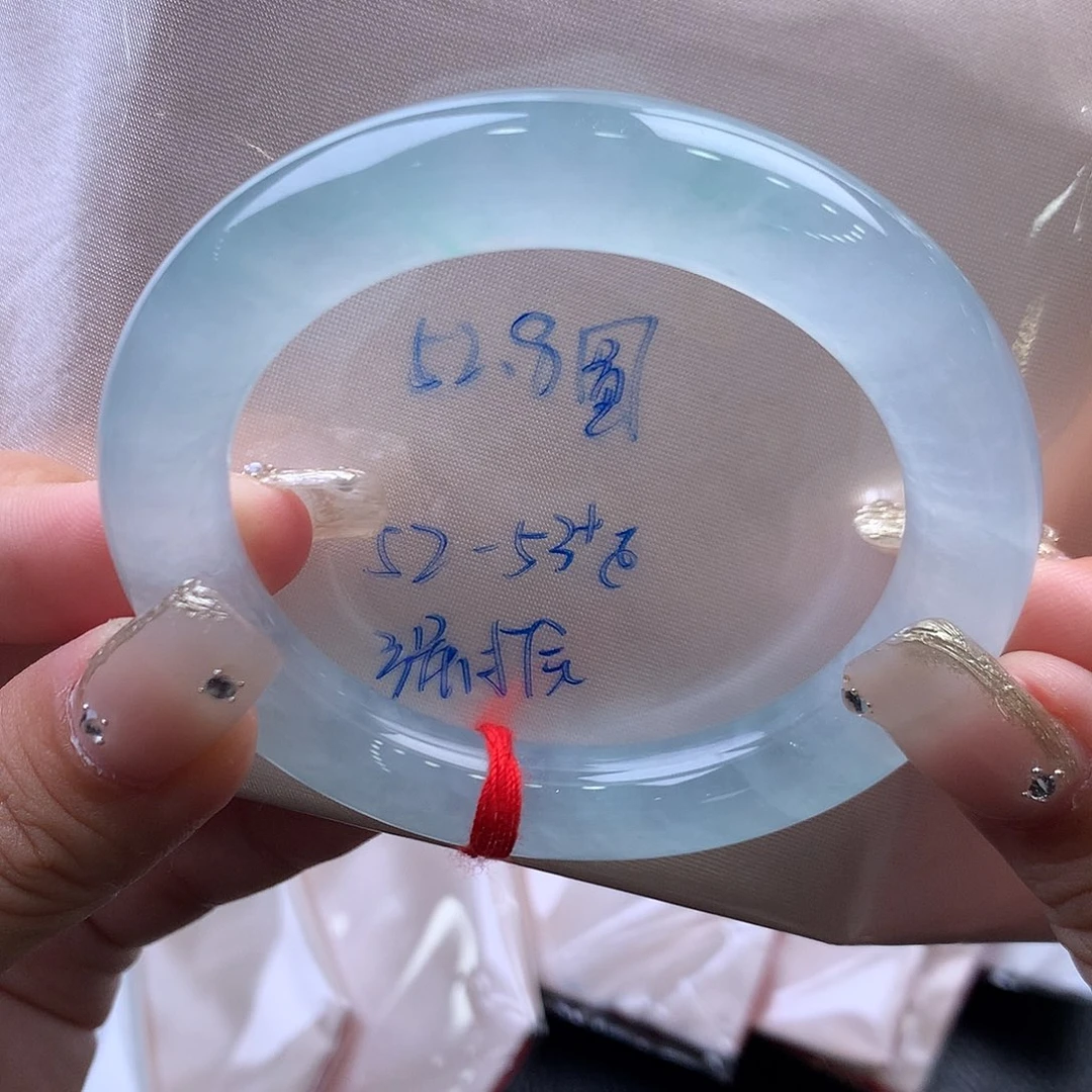 未镶嵌手镯翡翠52.8圆条