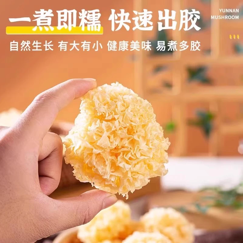 椴木小银耳新鲜干货当季新货白木耳无硫熏雪耳银耳莲子羹