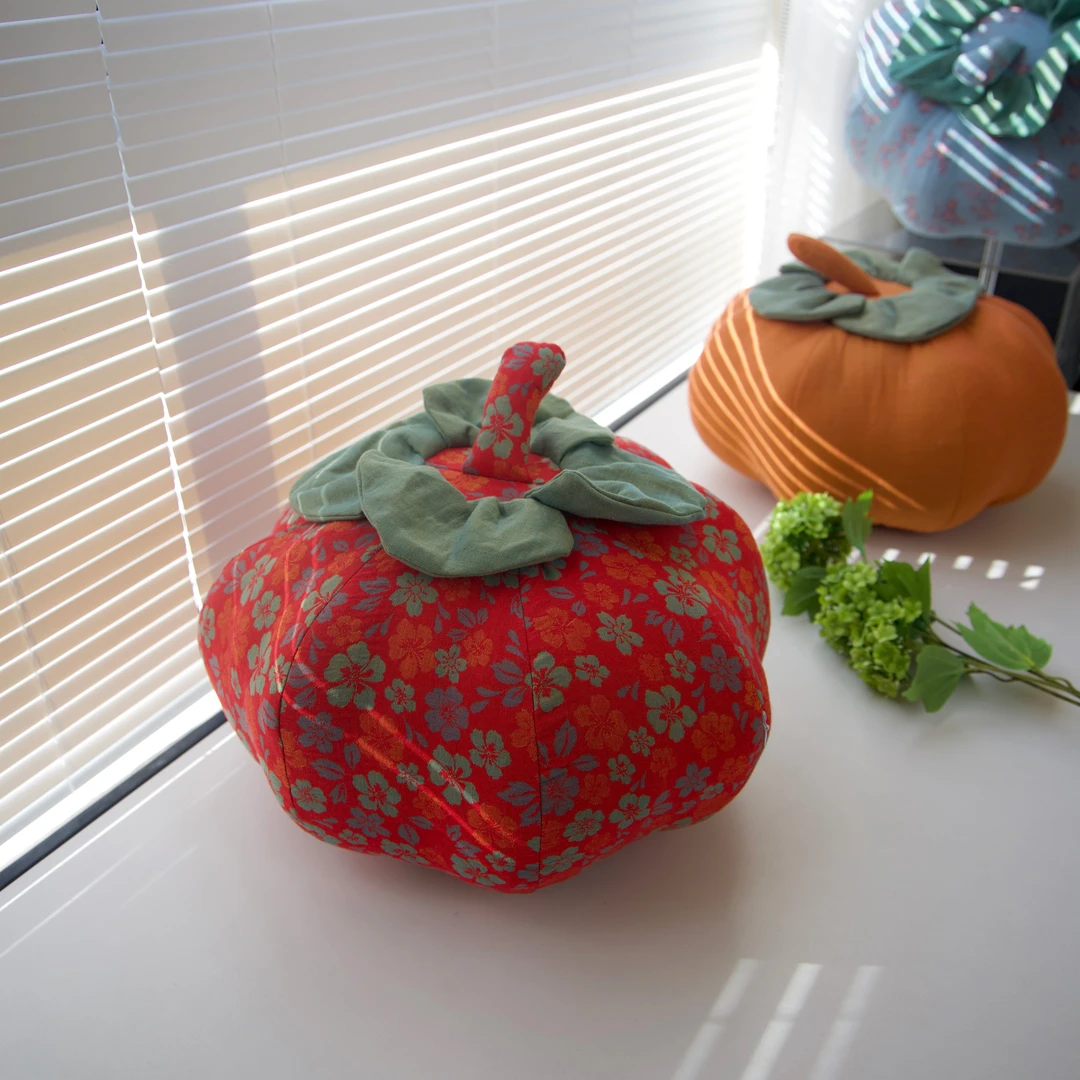 【有品】柿子抱枕沙发客厅装饰枕民宿床头飘窗造型枕全棉双层纱靠枕