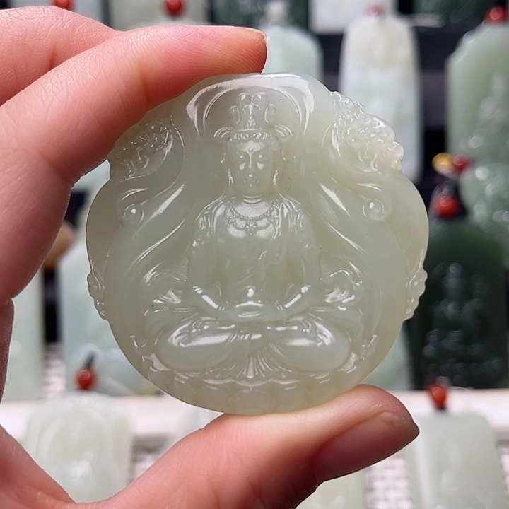 和田玉未镶嵌挂件