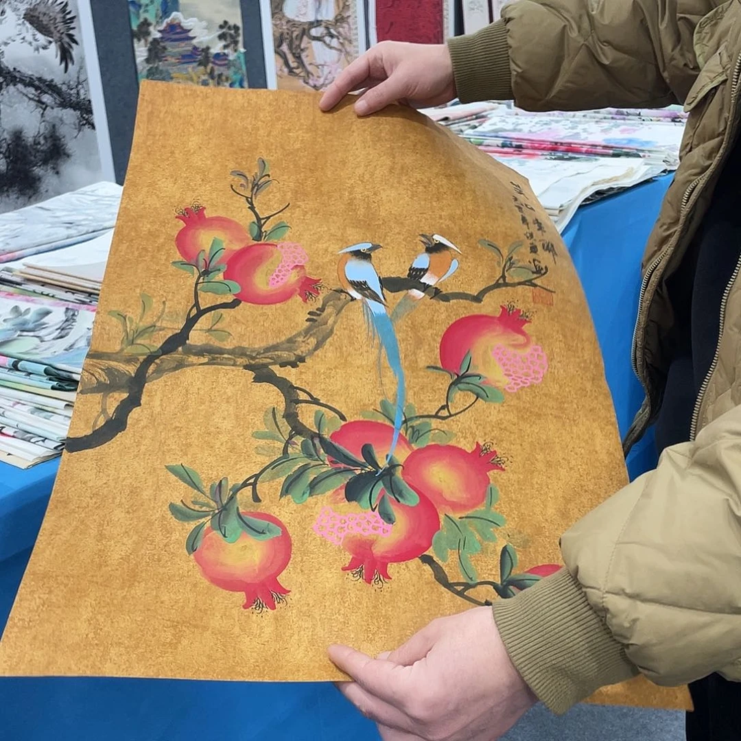 国画今天上午国画作品展示