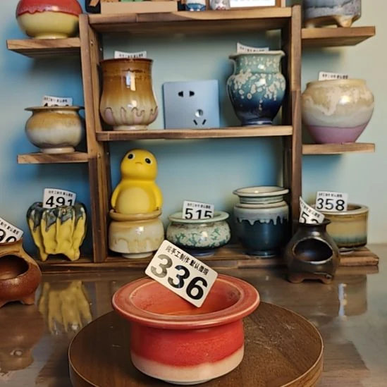 景德镇手工陶瓷盆 口7.5