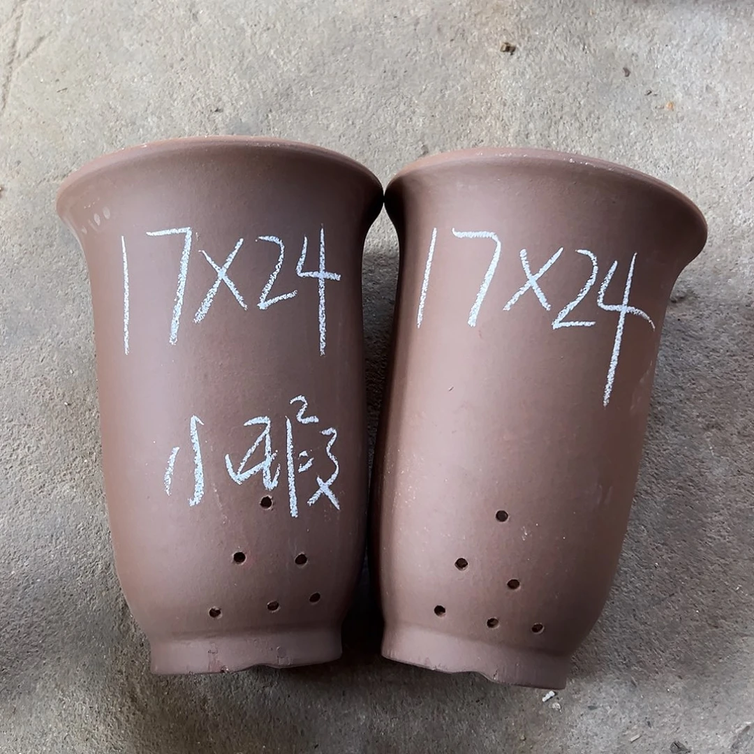 紫砂花盆宜兴紫砂花盆源头2只