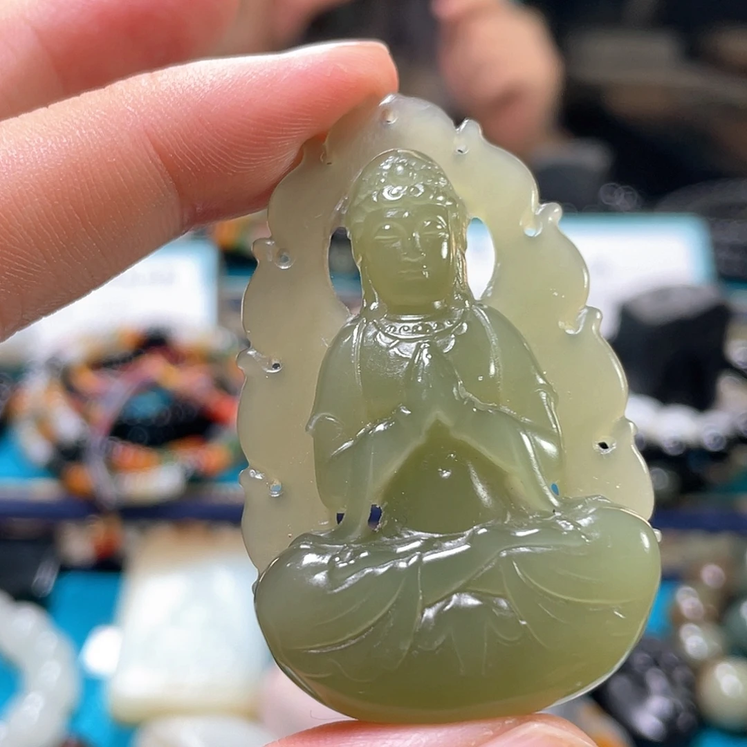 和田玉未镶嵌吊坠(不含链)