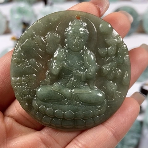 翡翠颈饰未镶嵌大势至菩萨福利