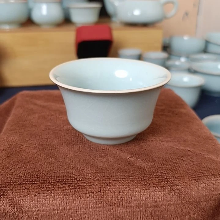 杯天青釉冰心马蹄杯
