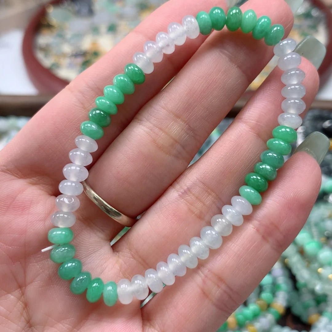 散珠翡翠鼓珠手串