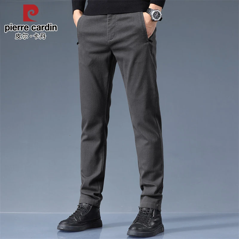 皮尔卡丹休闲裤男士秋冬季新款韩版潮流商务高端百搭修身直筒裤子