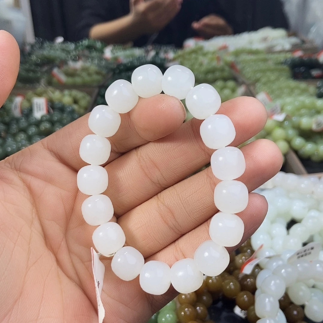 和田玉未镶嵌手串天然卡12于阗料多样性拍一发一