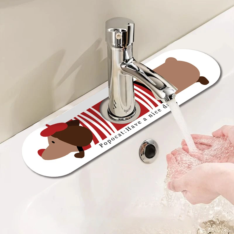 水龙头沥水垫台面矽藻土吸水凉垫洗手台沥水垫防水溅垫杯垫台面水