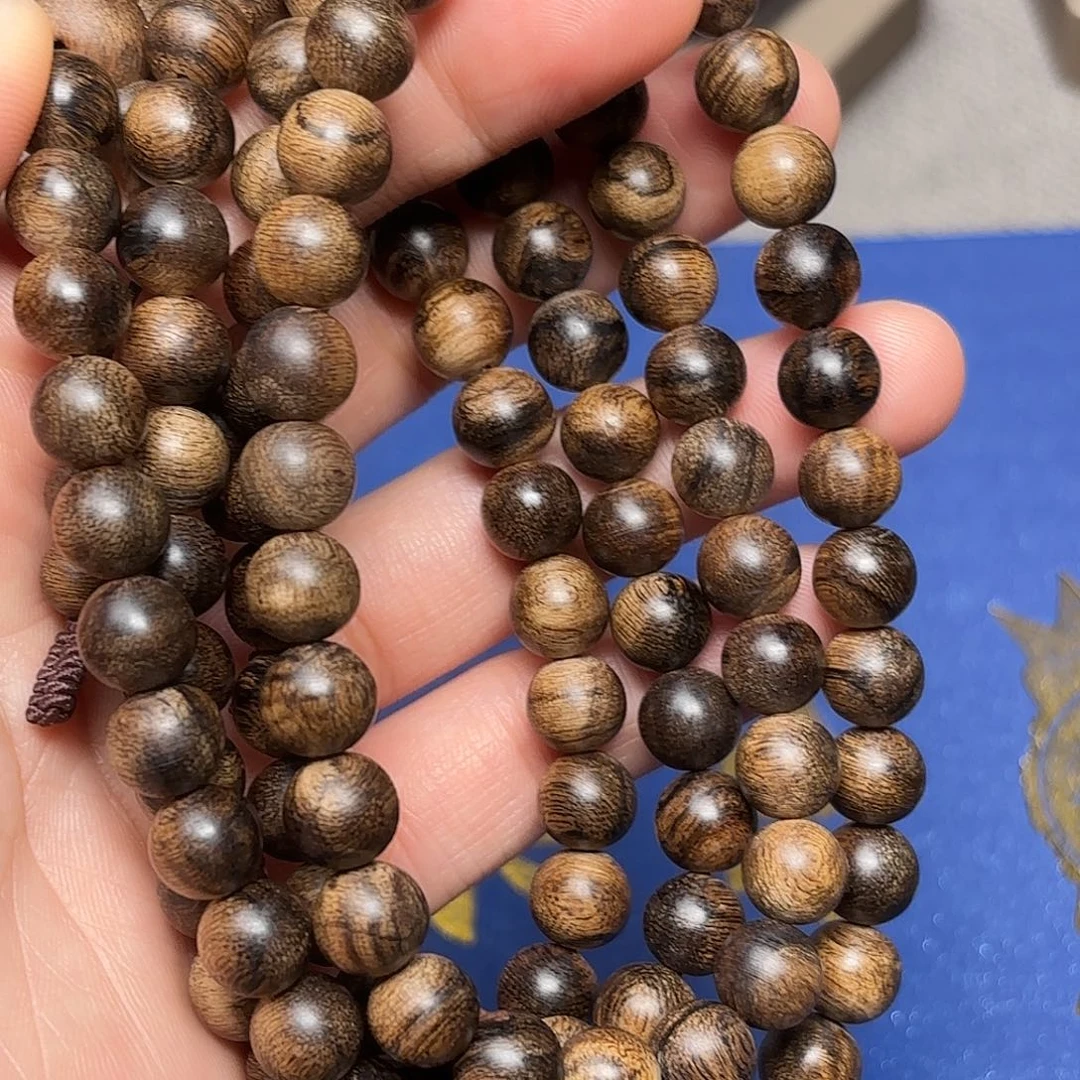 沉香手串越南芽庄白棋楠瘤疤帝王料08×108
