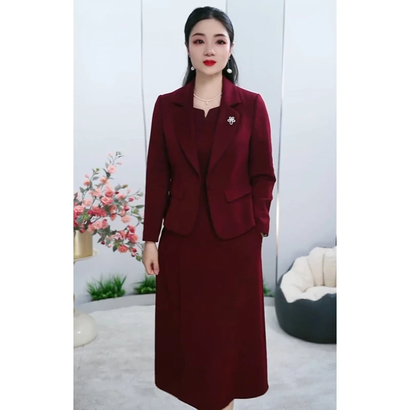 [两件套]2175精品改良气质妈妈装轻奢国风显瘦遮肉