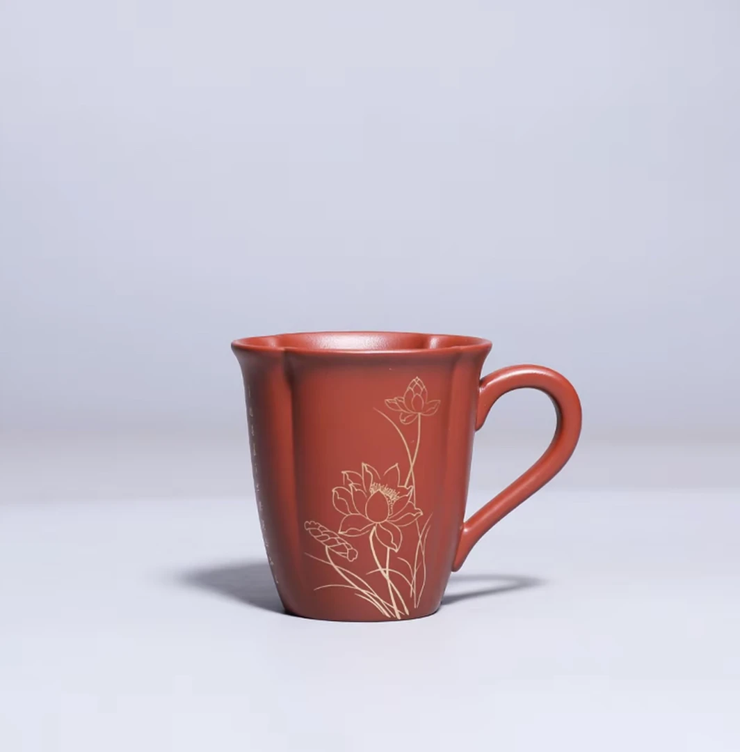 茶周边 筋纹描金杯