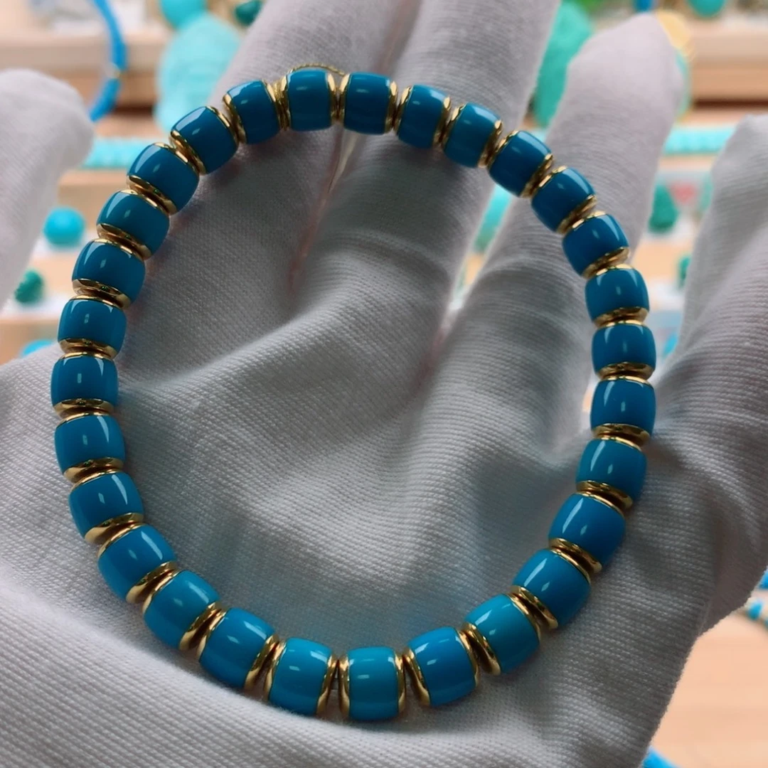 绿松石18K金镶嵌发饰