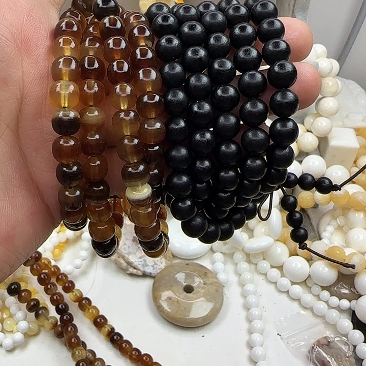 大果紫檀（缅甸花梨）半山半水牛角