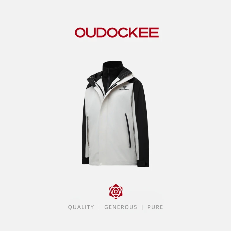 OUDOCKEE 鸥鸥【鸥鸥试穿】时尚防风户外冲锋衣三合一 JACAC800T
