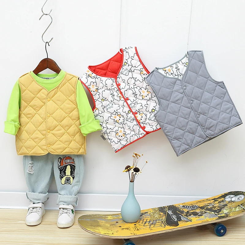 WALNUTDUCK男女童时尚马甲卡通动漫儿童保暖校服神器保暖背心168