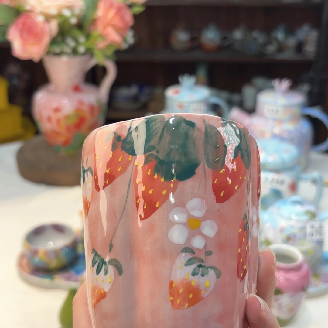 景德镇手绘高温釉下彩陶瓷茶具