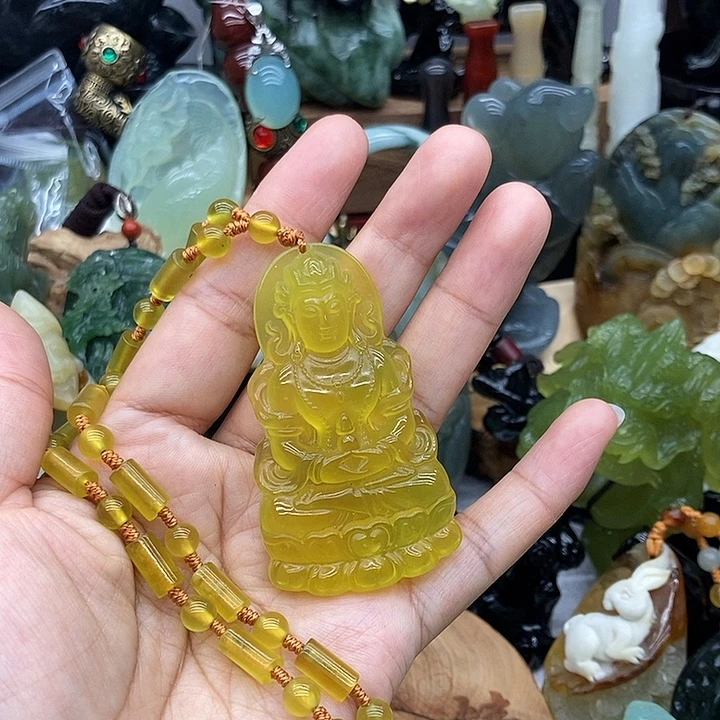 岫玉未镶嵌吊坠挂件