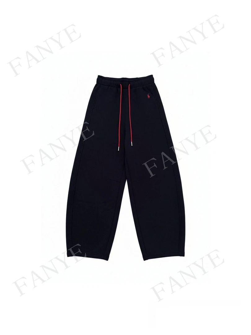 FANYE 2025冬季新款极简小标抽绳双色弯刀小阔腿裤2588