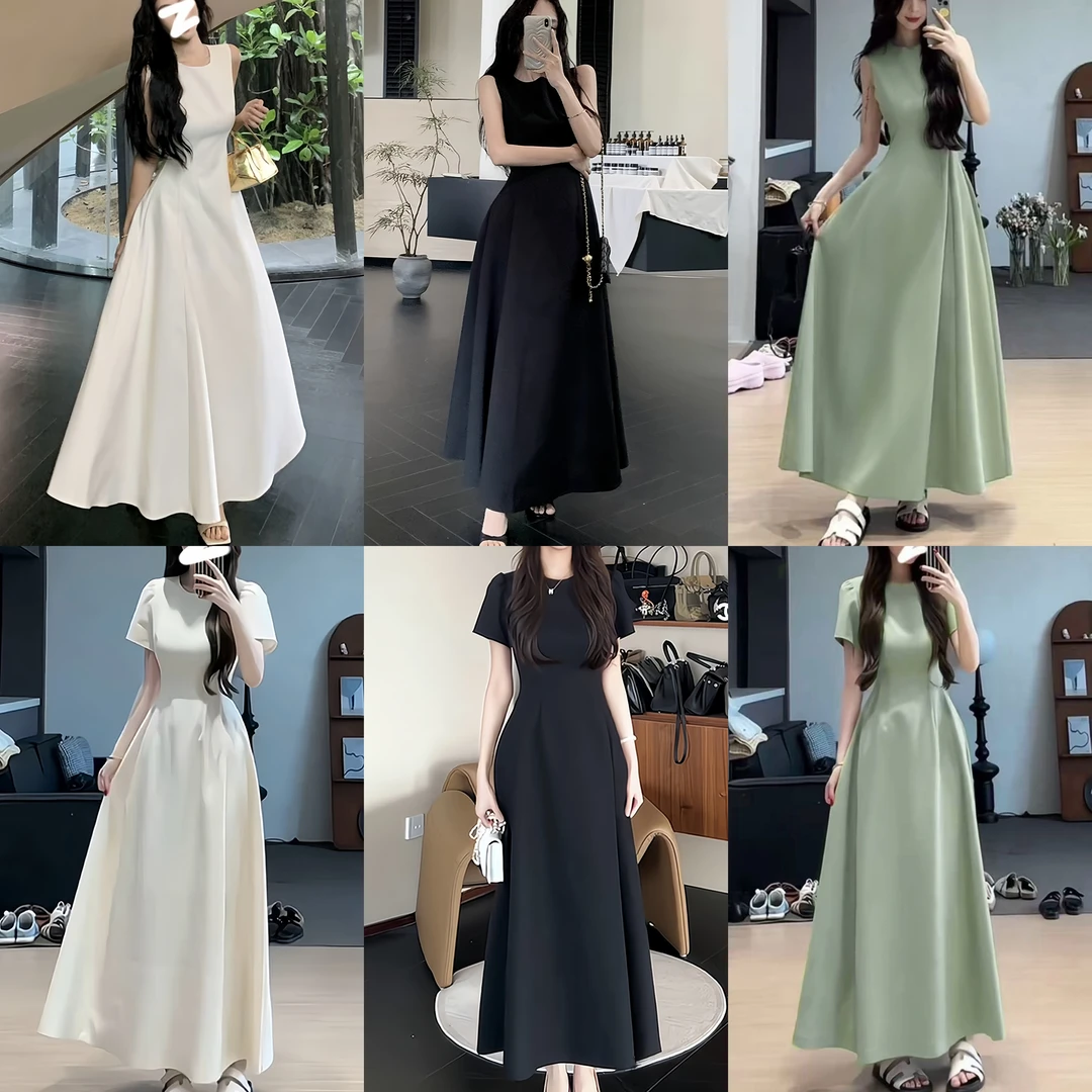 【小谭的衣橱】法式赫本千金风连衣裙女2025高级感收腰显瘦连衣裙