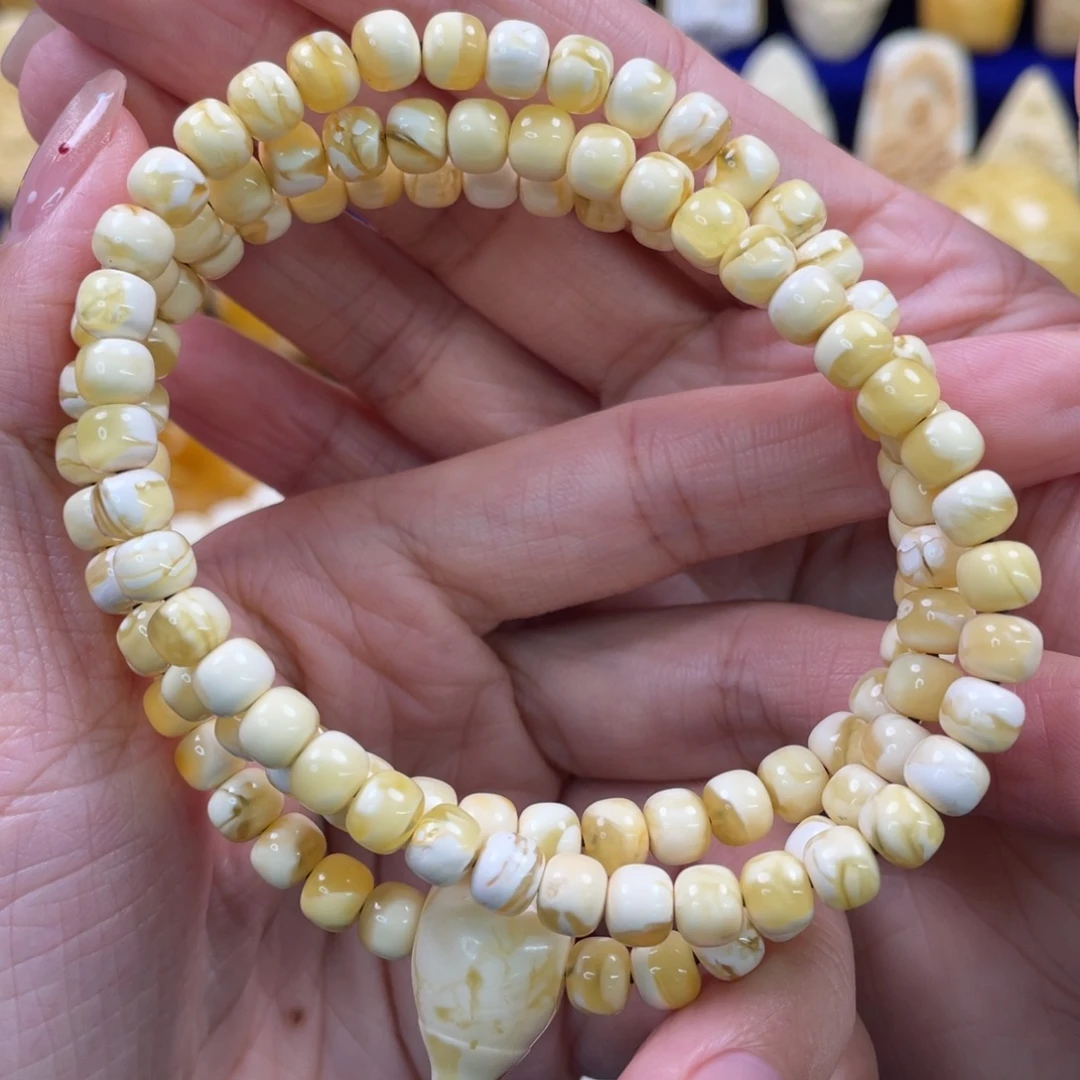 裸石蜜蜡未镶嵌琥珀蜜蜡108卡6mm