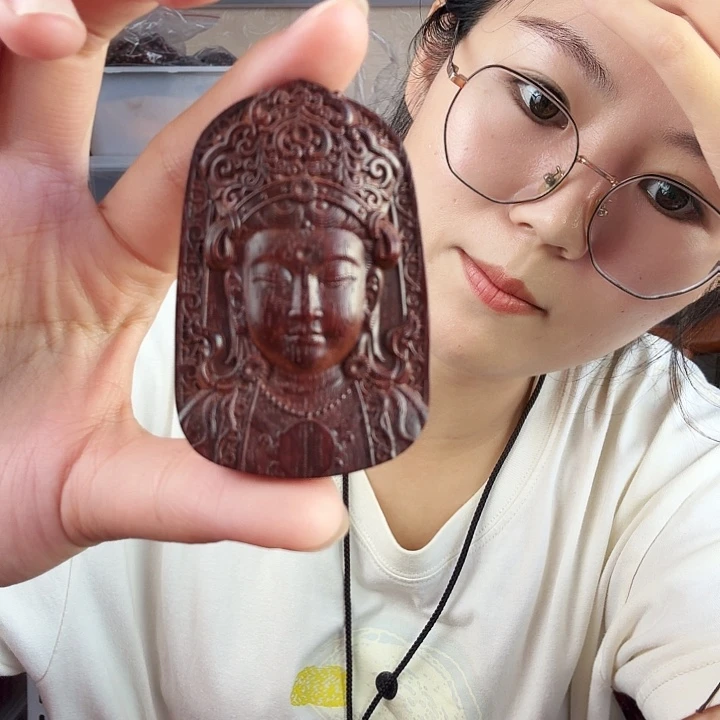 檀香紫檀（小叶紫檀）小叶紫檀观音牌