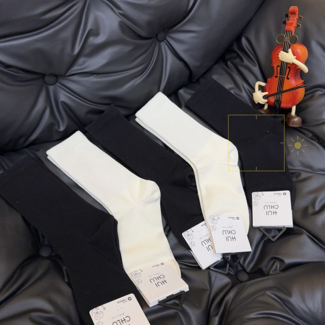 【七安倩】纯色女士中筒袜（5双装）