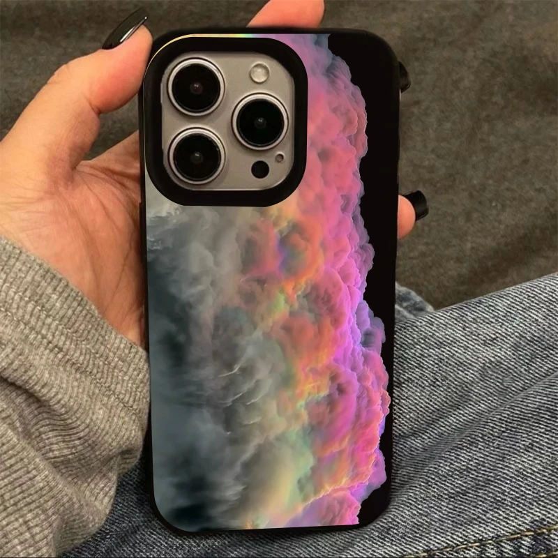 七彩祥云渐变适用苹果iPhone16/15/13promax手机壳14新款12软11套