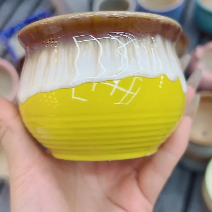 有孔，满10元发货多肉陶瓷花盆