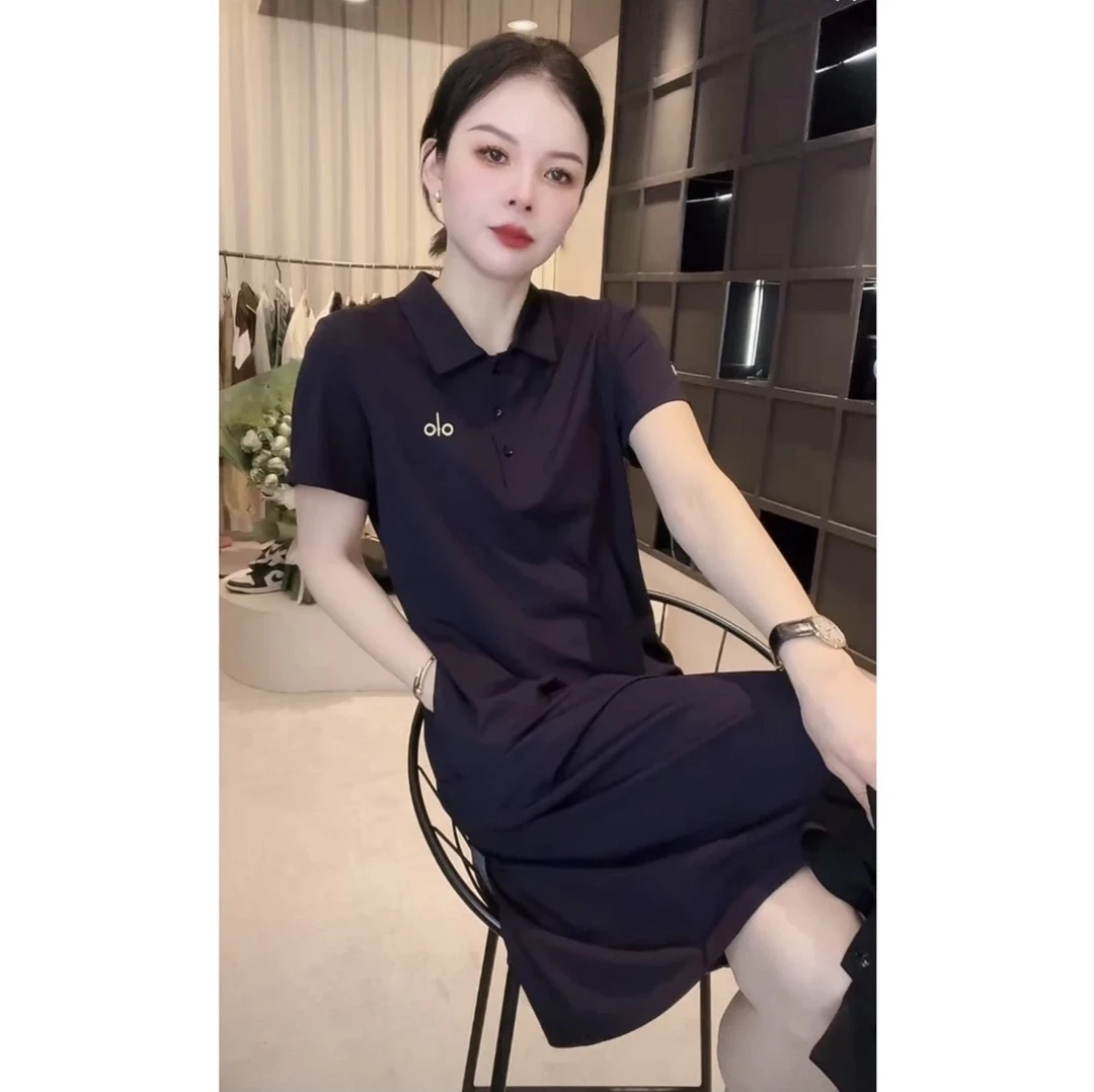 2025夏季新款衬衫领设计感时尚百搭休闲连衣裙显瘦减龄上衣女