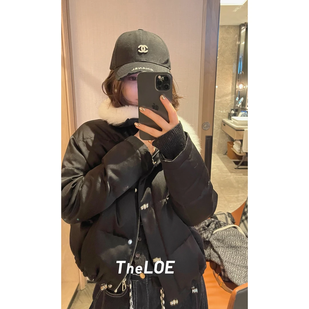 TheLOE/90白鹅绒真丝棉简约百搭羊毛翻领羽绒服#10.27Y-G6511