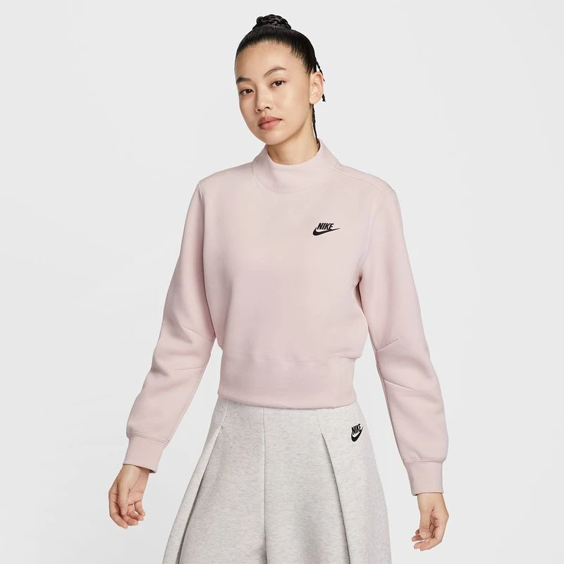 耐克（NIKE）女子短款运动衫保暖长袖T恤套头卫衣HV2797-667