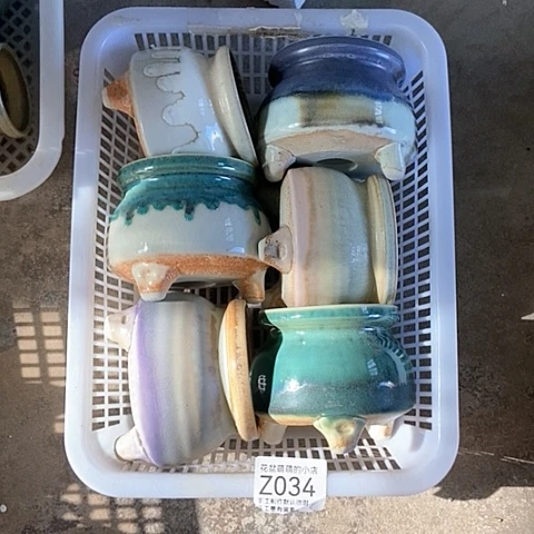 紫砂花盆034微瑕品口径7到8左右
