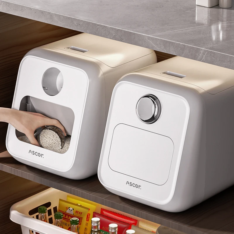 2025新款橱柜装米桶家用食用级密封防虫防潮面粉储存罐大米箱米缸
