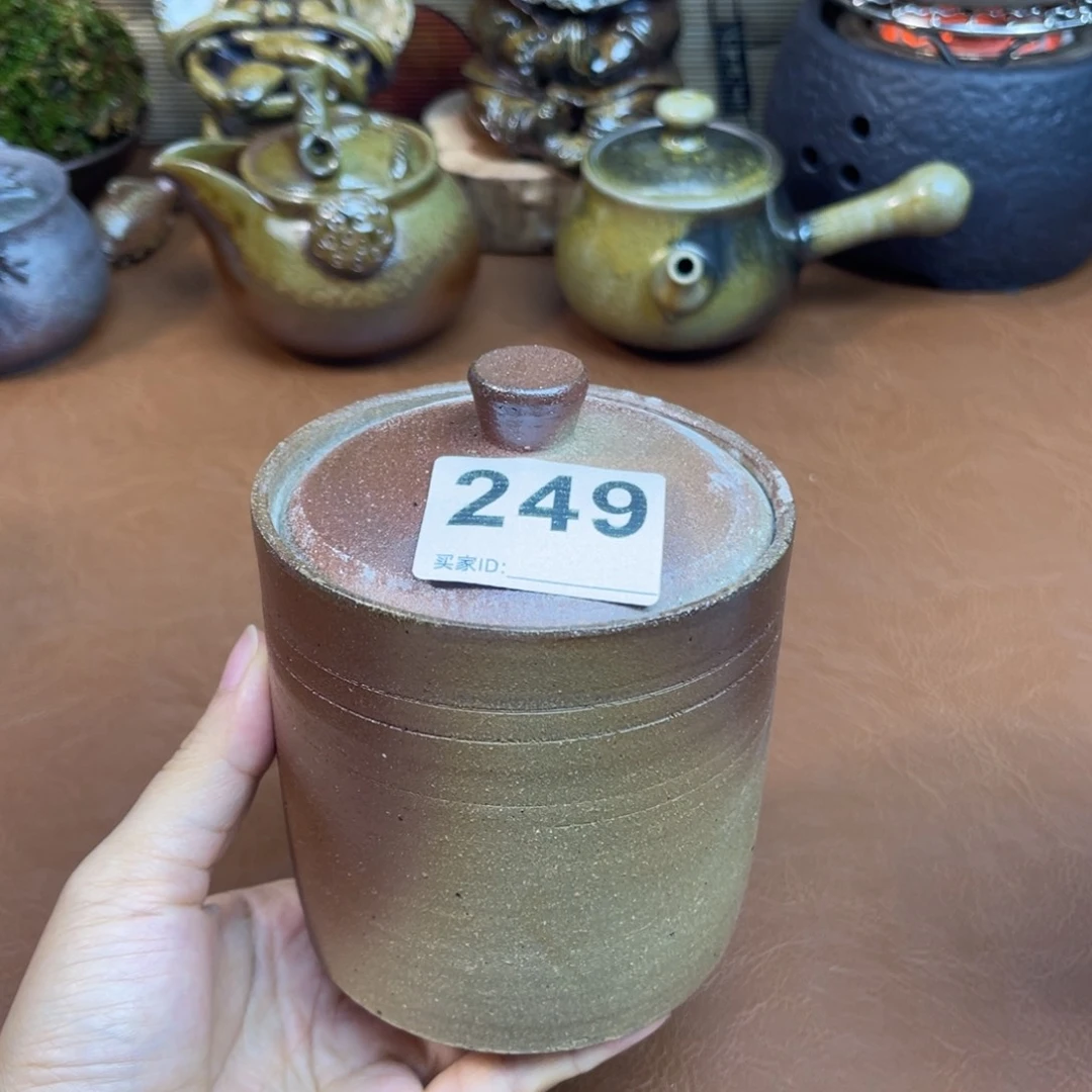 柴烧粗陶炖盅一物一拍