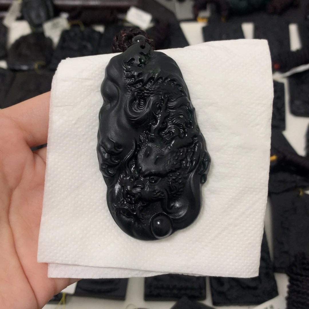 B***o天然缅甸a货钢琴黑挂件