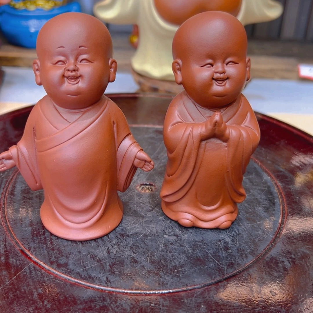 紫砂茶宠l***?朱泥开怀小和尚开播福利