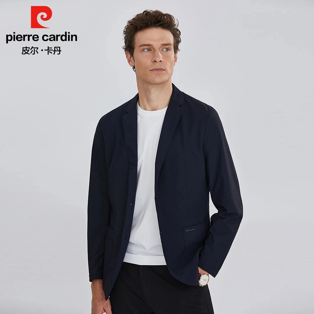 【免烫抗皱】皮尔卡丹商务休闲西服男士西装纯色简约外套PZXK41202