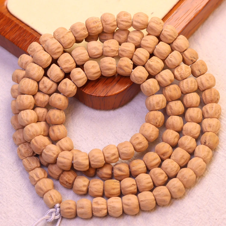 精工顺纹藏区高密百香籽108颗 深坑鬼脸柏8-9mm百香籽