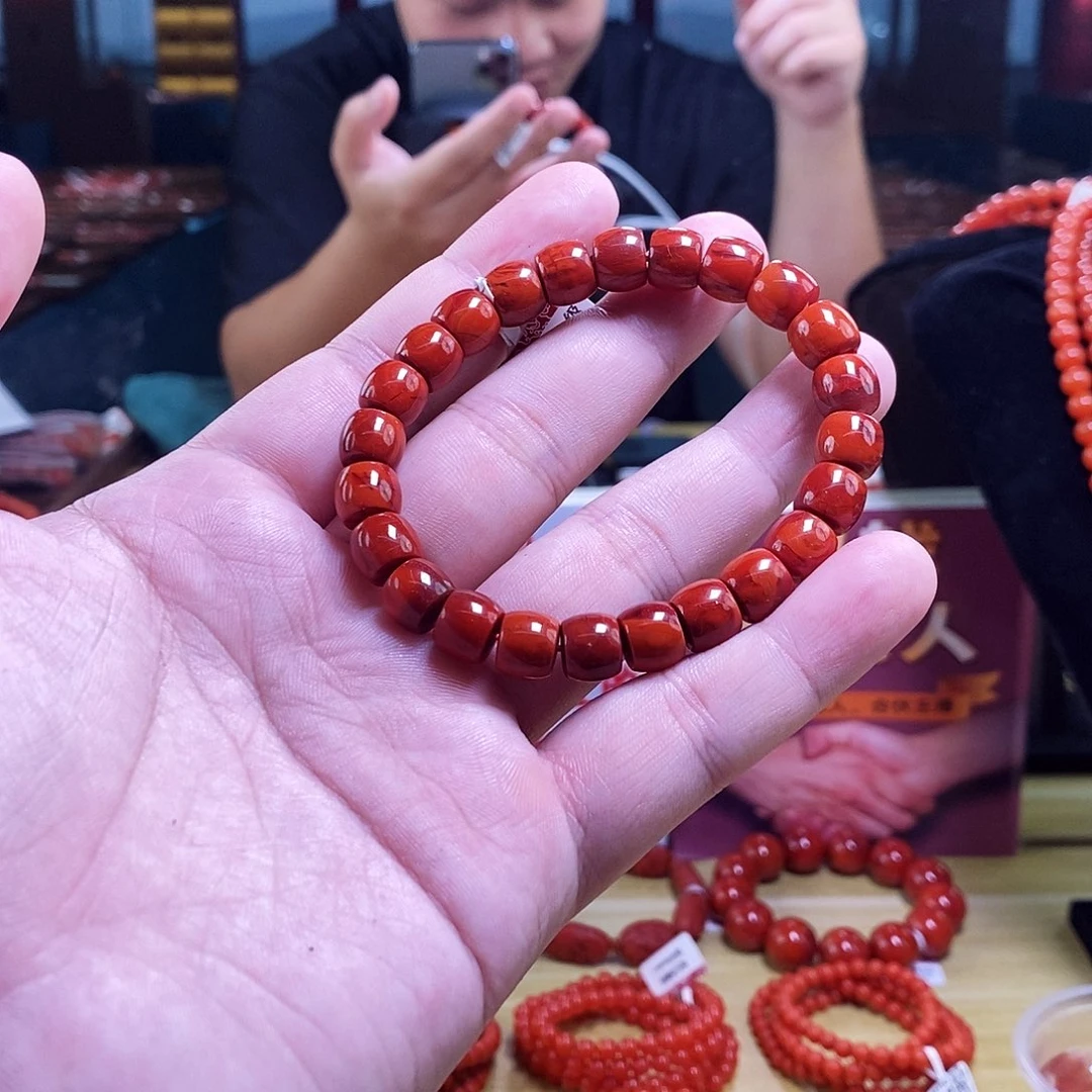 南红玛瑙未镶嵌手链9mm